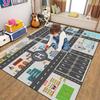 Kids Rug Play Mat Great for Playing with Cars and Toys,Educational Kid Road and Traffic City Life Carpet,Children Baby Fun Throw Rug for Bedroom Play Room,71X106Inch/180X280CM view 1