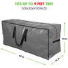 Artificial Tree Storage Bag By ProPik | Perfect for Disassembled Tree | 65 X 15 X 30 Holiday Tree Storage Case | Xmas Storage Container with Handles and Sleek Zipper (9ft, Gray) view 4