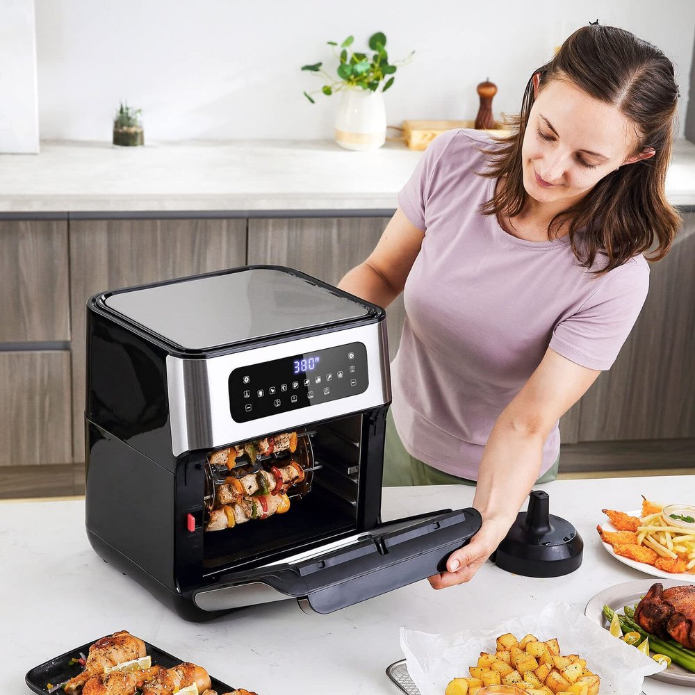 10qt air fryer oven LED touch screen countertop, oven 8 cooking mode