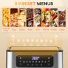 10qt air fryer oven LED touch screen countertop, oven 8 cooking mode view 2