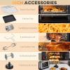 10qt air fryer oven LED touch screen countertop, oven 8 cooking mode view 3