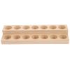 Beavorty 14holes Wooden Organizer Slots Two-layer Display Stand for Safe Storage and Easy Access for Home Office Spa Use view 1