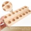 Beavorty 14holes Wooden Organizer Slots Two-layer Display Stand for Safe Storage and Easy Access for Home Office Spa Use view 3