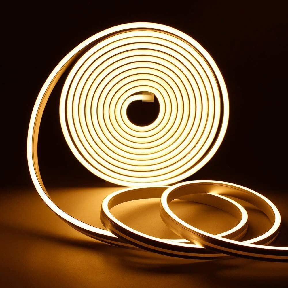 1 Pc of Warm White 2M 12V Flexible LED Strip Sign Neon Lights Silicone Tube