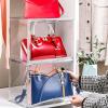 DILIBRA 4 Packs Clear Plastic Handbag Storage Organizer for Closet, Acrylic Display Box for Handbag, Stackable Storage Boxes Bag Organizer with Magnetic Door for Purse Clutch Wallet Book Toys view 4