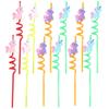 12pcs Reusable Straws Drinking Plastic Straws Curly Hard Party Birthday Party Supplies Fun for Kids Birthday Decorations view 1