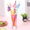 12pcs Reusable Straws Drinking Plastic Straws Curly Hard Party Birthday Party Supplies Fun for Kids Birthday Decorations view 4