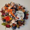 Fall Deco Mesh Wreath, Thanksgiving Wreath view 1