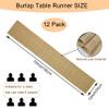 12 Pack Natural Burlap Table Runners,12 x 72 Inch Rustic Jute Table Runner and Placemats Bulk for Western Wedding Table Decorations,Farmhouse Style Party,Holiday,Kitchen Coffee Table Decor Cover view 2