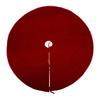 HOME HEART Brands 36 INCH Medium Quilted Christmas Tree Skirt Micro Velvet Burgundy Fabric Thick Double Layer (5943M) view 1