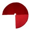 HOME HEART Brands 36 INCH Medium Quilted Christmas Tree Skirt Micro Velvet Burgundy Fabric Thick Double Layer (5943M) view 3
