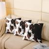 Cow Fur Printed Throw Pillow Covers 16"x16" Set of 2 Cowhide Pillow Cases Cushion Covers for Living Room Bedroom Farmhouse Western Farm Animal Skin Decorative Throw Pillowcases for Sofa Couch Chair view 4