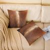 Cowhide Throw Pillow Covers 16"x16" Set of 2 Soft Cow Fur Printed Pillow Cases Cushion Covers for Living Room Bedroom Western Farm Animal Skin Brown Decorative Throw Pillowcases for Sofa Couch Chair view 2