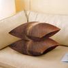 Cowhide Throw Pillow Covers 16"x16" Set of 2 Soft Cow Fur Printed Pillow Cases Cushion Covers for Living Room Bedroom Western Farm Animal Skin Brown Decorative Throw Pillowcases for Sofa Couch Chair view 3