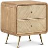 Nightstand, End Table, Side Table Nordic Nightstands Solid Wood Creative Bedside Table Bedrooms Small Apartment Retro Home Storage Cabinet view 1