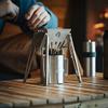 Captain Stag UW-3560 Coffee Dripper, Compact, Storage, Stainless Steel, Made in Japan, Made in Tsubamesanjo, Silver view 3