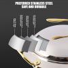 Chafing Dish Chafer Cover Buffet Warmers Chaffing Server Set Chafer with a Capacity of 1.5L, Catering Dishes Set for Party Restaurants, Hotels, 11.02"*8.07"inch view 4