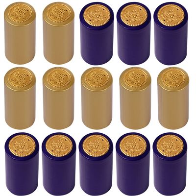KICHOUSE 100pcs Wine Cap Shrink Tops for Cruise Heat Shrink Caps Wine Bottle Shrink Caps Wine Shrink Capsules Empty Wine Bottles Halloween Shrink Wrap Homebrew Pvc Supplies