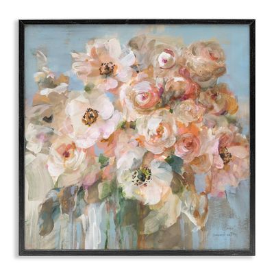 Stupell Industries Blushing Bouquet Pink White Floral Framed Wall Art, Design by Danhui Nai