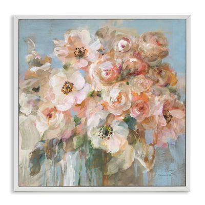 Stupell Industries Blushing Bouquet Pink White Floral Framed Wall Art, Design by Danhui Nai