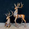 2Pcs Bronze Antique Deer Sculpture,A Pair Exquisite Sika Deer Statue Model Crafts Desktop Ornament Bar Home Living Room Bookshelf Wine Cabinet Decor Accessories view 4