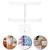 Beavorty Double-layer Acrylic Headband Holder Transparent Hairbands Rack Hair Accessories Organizer for Girls Stylish Display Stand for Hair Necklaces Bracelets for Friends Family view 4