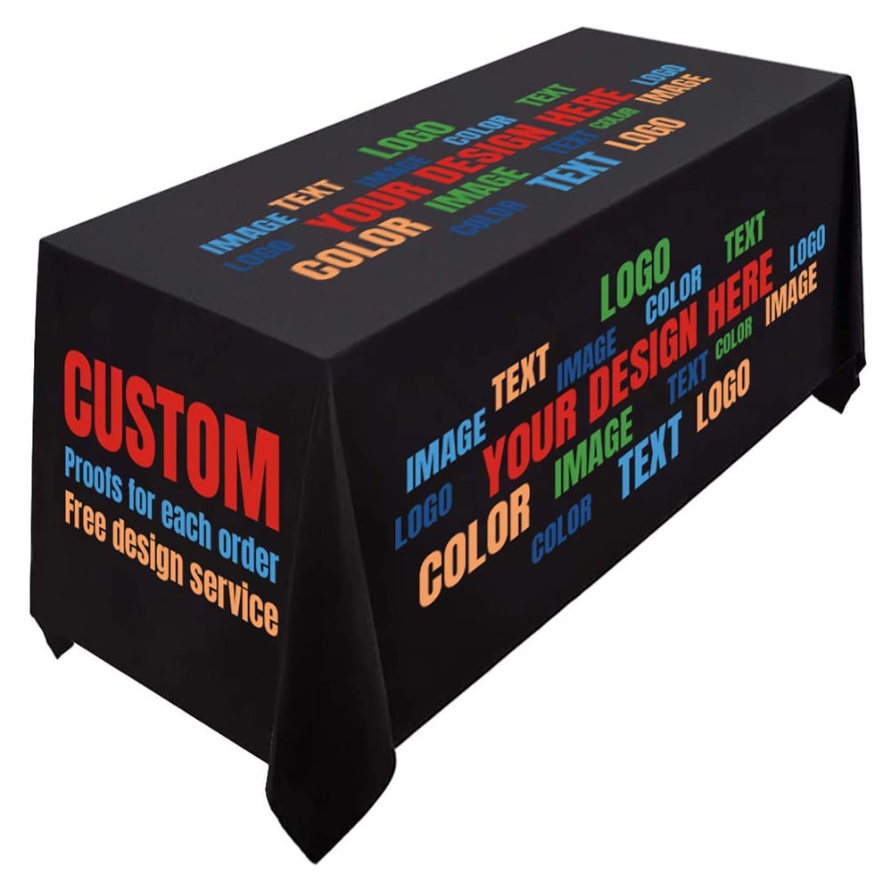LANTENTSUN 6FT Custom Table Cloth Cover for Business Party Event Rectangle Tables