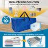 12 Pack Heavy Duty Extra Large Moving Bags with Backpack Straps & Large Vacuum Storage Bags Moving Supply Combo, Moving Totes with Handles & Zippers for Space Saving, Fold Flat, Includes Vacuum Bags view 3