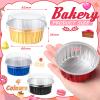 200 Pcs Aluminum Foil Cupcake Baking Cups 4.2 oz Disposable Ramekins Cupcake Liners Dessert Cups with Lids Mini Cake Pans Holders Mini Cheesecake Container for Party(Bright Colors) view 3