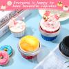 200 Pcs Aluminum Foil Cupcake Baking Cups 4.2 oz Disposable Ramekins Cupcake Liners Dessert Cups with Lids Mini Cake Pans Holders Mini Cheesecake Container for Party(Bright Colors) view 4