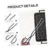Long Reach BBQ Tong Outdoor Cleaning Picker Portable Charcoal Clamp for Fire Pit Camping Firewood Holder for Hiking Style view 3
