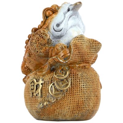 Color Copper Gold Toad Sculpture,Exquisite Three-Legged Money Frog Statue Model Crafts Desktop Ornament Car Home Living Room Bookshelf Wine Cabinet Decor Accessories