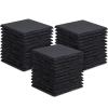 36 Pieces Slate Drink Coasters, GOH DODD 4 Inch Black Coasters Stone Coaster Set, Laser Engraving Blanks with Anti-Scratch Bottom for Home Office Bar Outdoor Housewarming Gifts Wedding Party, Square view 1