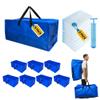 16 Pack Heavy Duty Extra Large Moving Bags with Backpack Straps & Large Vacuum Storage Bags Moving Supply Combo, Moving Totes with Handles & Zippers for Space Saving, Fold Flat, Includes Vacuum Bags view 1