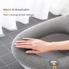 Albideyaa 4Pack Warm Toilet Seat Cover Pads for Bathroom Soft Thick Toilet Seat Cusions with Handle Washable Household Toilet Cover Winter Warm Toilet Seat Cover Mat view 3