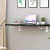 Aigoss Folding Wall-Mounted Drop-Leaf Table Heavy Duty Wall Mounted Table Fold Down Wall Desk Perfect Addition to Office/Laundry/Home Bar/Kitchen & Dining Room (Color : Black, Size : L16inchxW12inch) view 3
