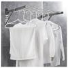 DOCHKA Towel Rack Wall Mounted Clothes Airer Wall Mount Clothes Drying Rack Folding Telescopic Stainless Steel Space Saving Suitable for Bathroom Balcony (Color : Silver, Size : 80cm) view 1