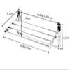 DOCHKA Towel Rack Wall Mounted Clothes Airer Wall Mount Clothes Drying Rack Folding Telescopic Stainless Steel Space Saving Suitable for Bathroom Balcony (Color : Silver, Size : 80cm) view 2