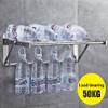 DOCHKA Towel Rack Wall Mounted Clothes Airer Wall Mount Clothes Drying Rack Folding Telescopic Stainless Steel Space Saving Suitable for Bathroom Balcony (Color : Silver, Size : 80cm) view 3