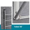 DOCHKA Towel Rack Wall Mounted Clothes Airer Wall Mount Clothes Drying Rack Folding Telescopic Stainless Steel Space Saving Suitable for Bathroom Balcony (Color : Silver, Size : 80cm) view 4