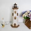 Aecipl Wooden Lighthouse with Lights Nautical Tabletop Figurine Beach Themed Ornaments - Lighted Tower Light Wood Home Dcor Party Decoration view 2