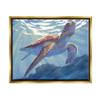 Stupell Industries Deep Ocean Sea Turtle Floating Framed Wall Art, Design by Ziwei Li view 1