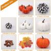 50pcs Artificial Mini Pumpkin Autumn Fall Wreath Decorations, Autumn Fall Artificial Pumpkins Decoration Fake Mini Pumpkin for Thanksgiving Table Christmas Decoration Home Decor view 2