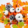 50pcs Artificial Mini Pumpkin Autumn Fall Wreath Decorations, Autumn Fall Artificial Pumpkins Decoration Fake Mini Pumpkin for Thanksgiving Table Christmas Decoration Home Decor view 4