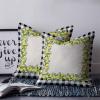 T&H XHome Throw Pillow Covers Summer Lemon Black White Buffalo Plaid Soft Decorative Throw Pillowcase Indoor/Outdoor Square Pillow Cover Cushion Case for Couch Sofa Bedroom Car (18in x 18in) view 2