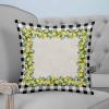 T&H XHome Throw Pillow Covers Summer Lemon Black White Buffalo Plaid Soft Decorative Throw Pillowcase Indoor/Outdoor Square Pillow Cover Cushion Case for Couch Sofa Bedroom Car (18in x 18in) view 4