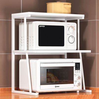 ORPAGU Microwave Shelf CountertopKitchen Counter Top Organizer Stand Metal Microwave Shelf Kitchen Utensils Tableware Storage of Easy Installation LYWY