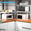 ORPAGU Microwave Shelf CountertopKitchen Counter Top Organizer Stand Metal Microwave Shelf Kitchen Utensils Tableware Storage of Easy Installation LYWY view 3