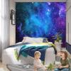 Apdidl Extra Large Galaxy Space Tapestry for Bedroom Aesthetic 118'' X 98'' Blue Starry Sky Stars Universe Tapestry Mysterious Nebula Wall Hanging Backdrop Decor for Bedroom Living Room view 2