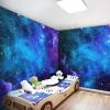 Apdidl Extra Large Galaxy Space Tapestry for Bedroom Aesthetic 118'' X 98'' Blue Starry Sky Stars Universe Tapestry Mysterious Nebula Wall Hanging Backdrop Decor for Bedroom Living Room view 4